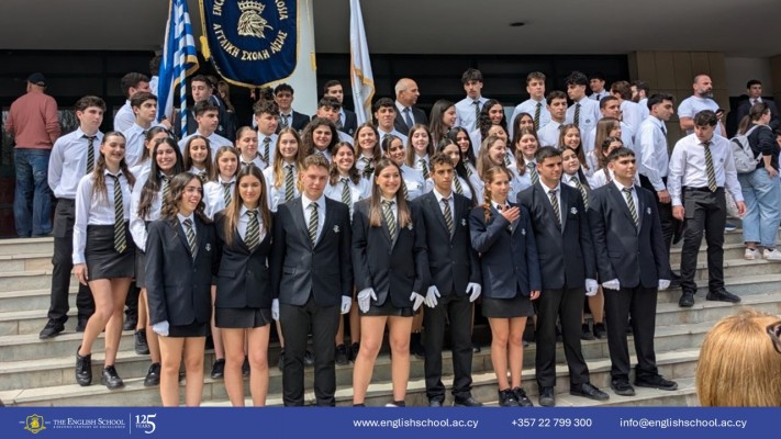 The English School Parade Team Shines at the 25th March Festivities.